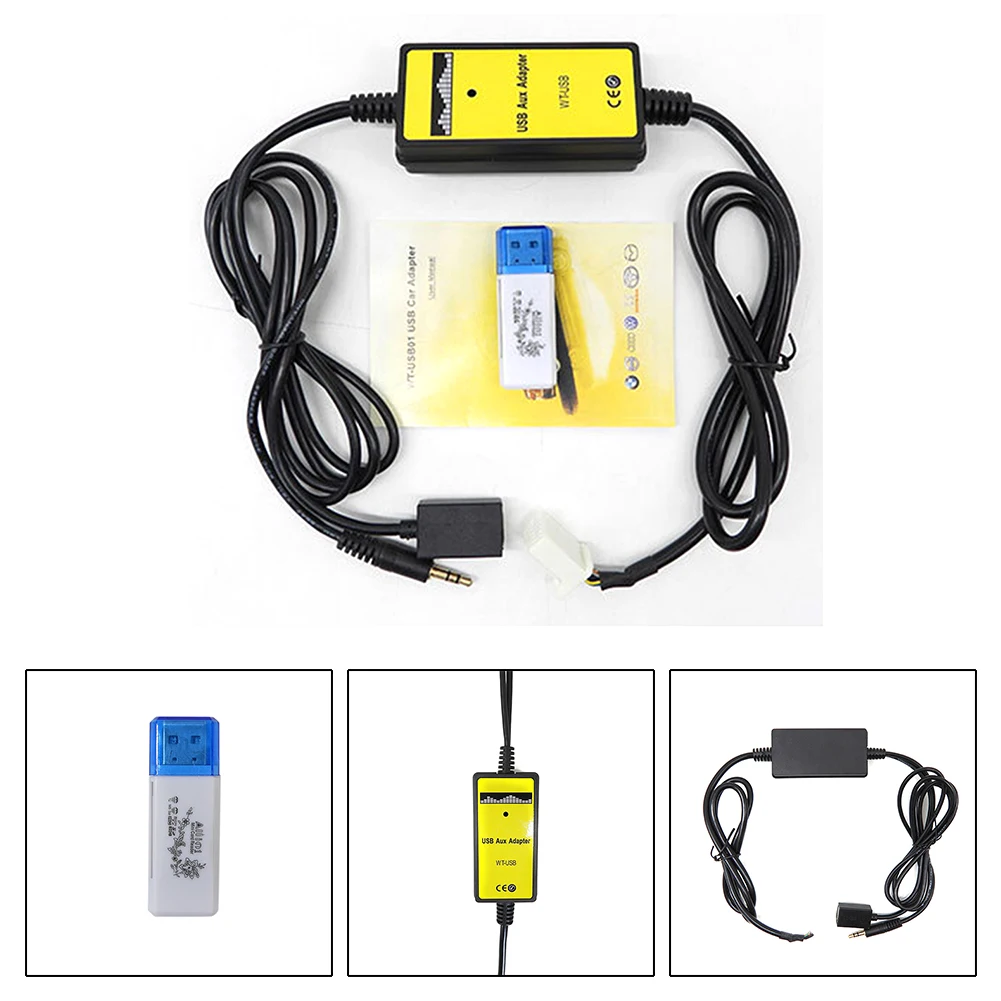 Стабильный автомобильный аудио USB интерфейс AUX адаптер прямой подходит для