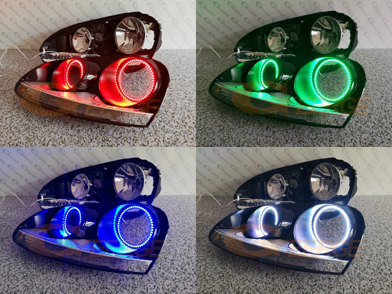 Для VOLKSWAGEN VW Гольф 5 V mk5 2004-2009 галогенные лампы RF контроллер Bluetooth мульти-Цвет RGB led Ангельские Глазки комплект