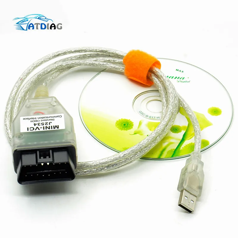 Новейший интерфейс V15.00.028 MINI VCI для диагностического прибора TOYOTA TIS Techstream J2534 OBD2 OBDII