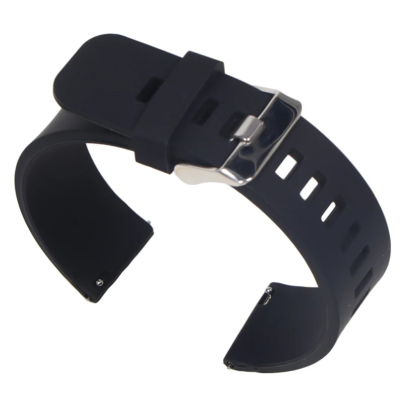 18mm 20mm 22mm  Silicone Band Strap Quick Release Watchband Bracelet for Samsung Active 2 Huami Huawei Smart Watch