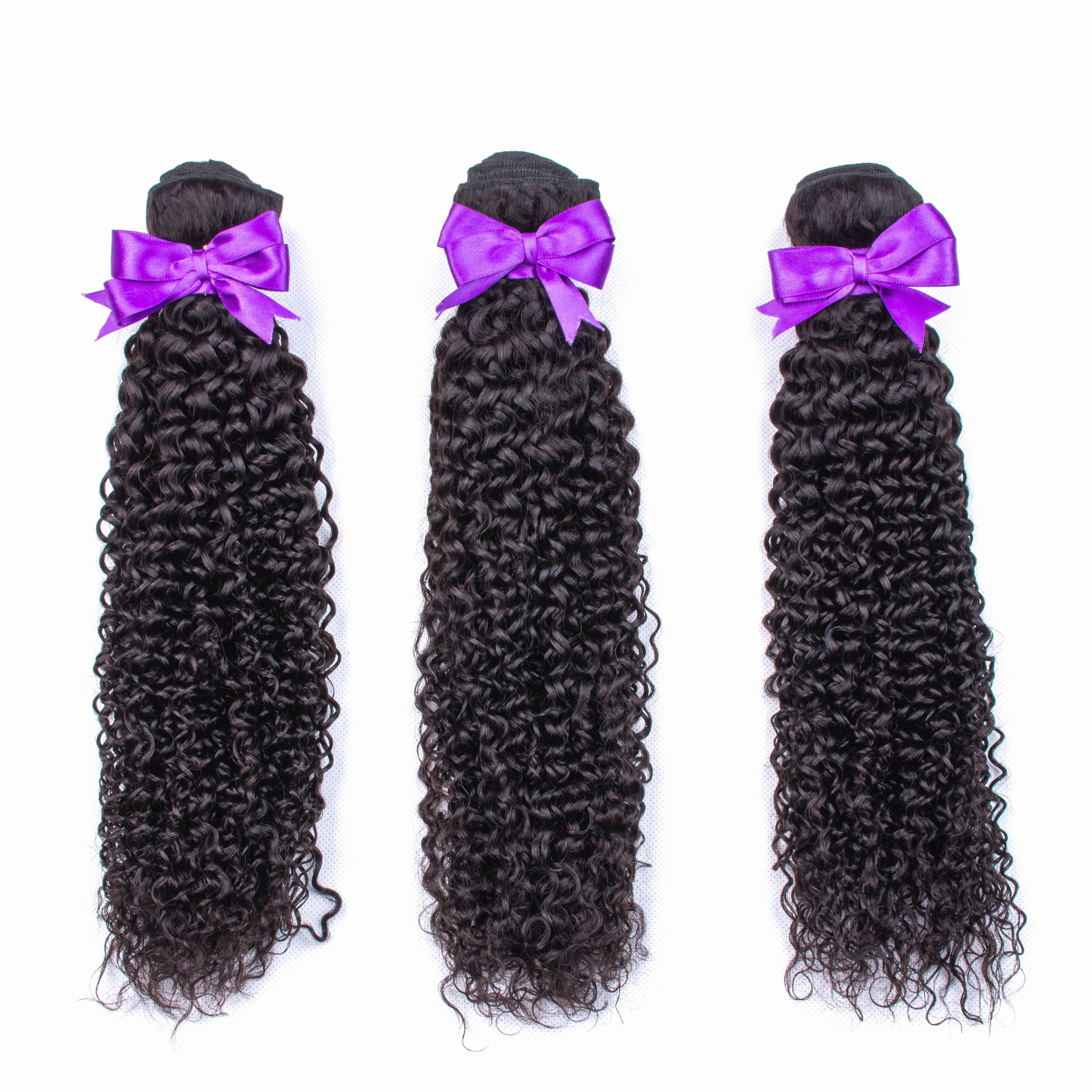Малазийские кудрявые вьющиеся человеческие волосы пучки с закрытием уха до