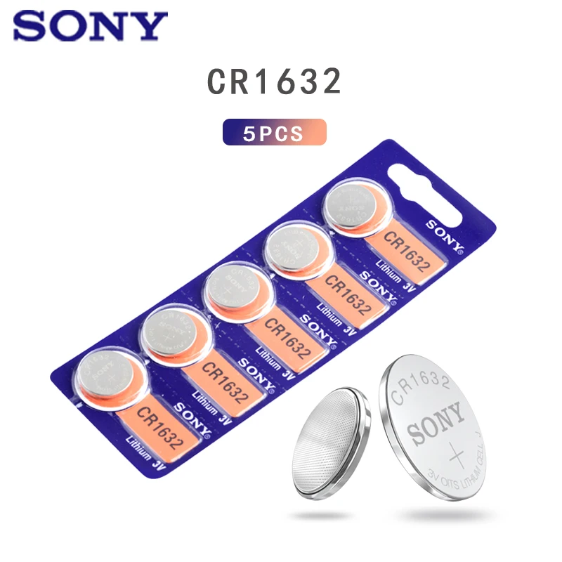 5 шт. оригинальная новая батарея для Sony cr1632 3v кнопочные батареи монет часов