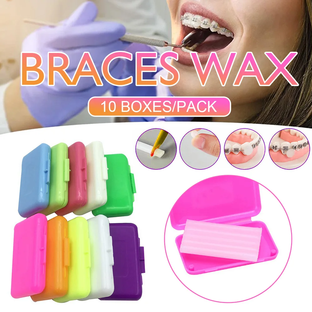 

10 Pack Dental Orthodontic Wax Relieve Irritation And Pain Braces Wax For Braces And Oral Appliances Random Scent Oral Care