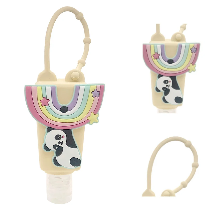 

Silicone cute Panda Mini Hand Sanitizer Disposable No Clean Detachable Cover Travel Portable Safe Gel