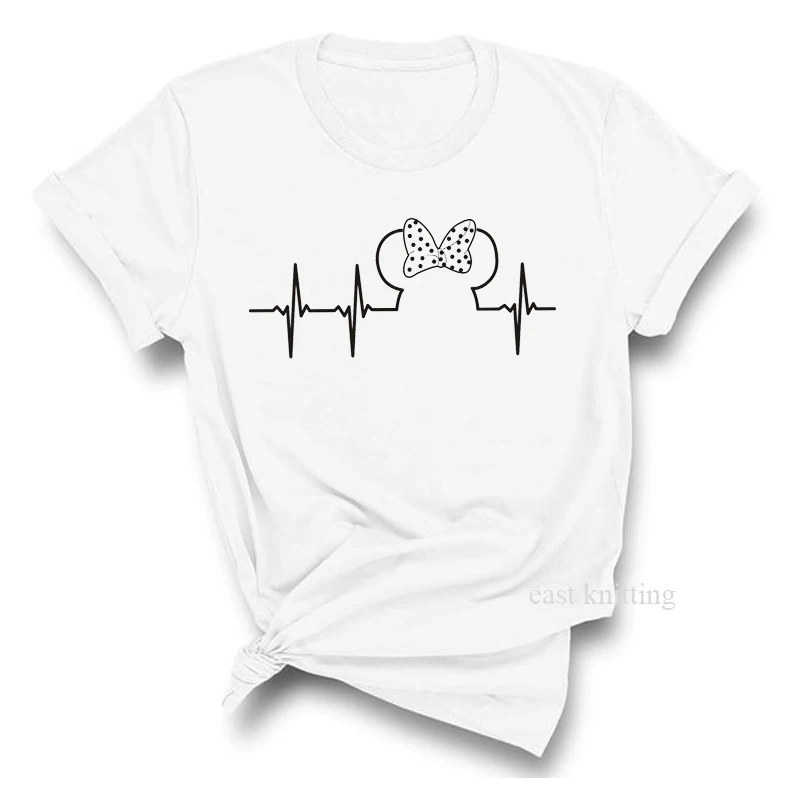 0963-white Heartbeat Lifeline, собачья Лапка, кошачья лапка, женская футболка, Halajuku, повседневная забавная футболка, унисекс, для девушек, топ, футболки, хипстер, Прямая поставка - Цвет: 0963-white
