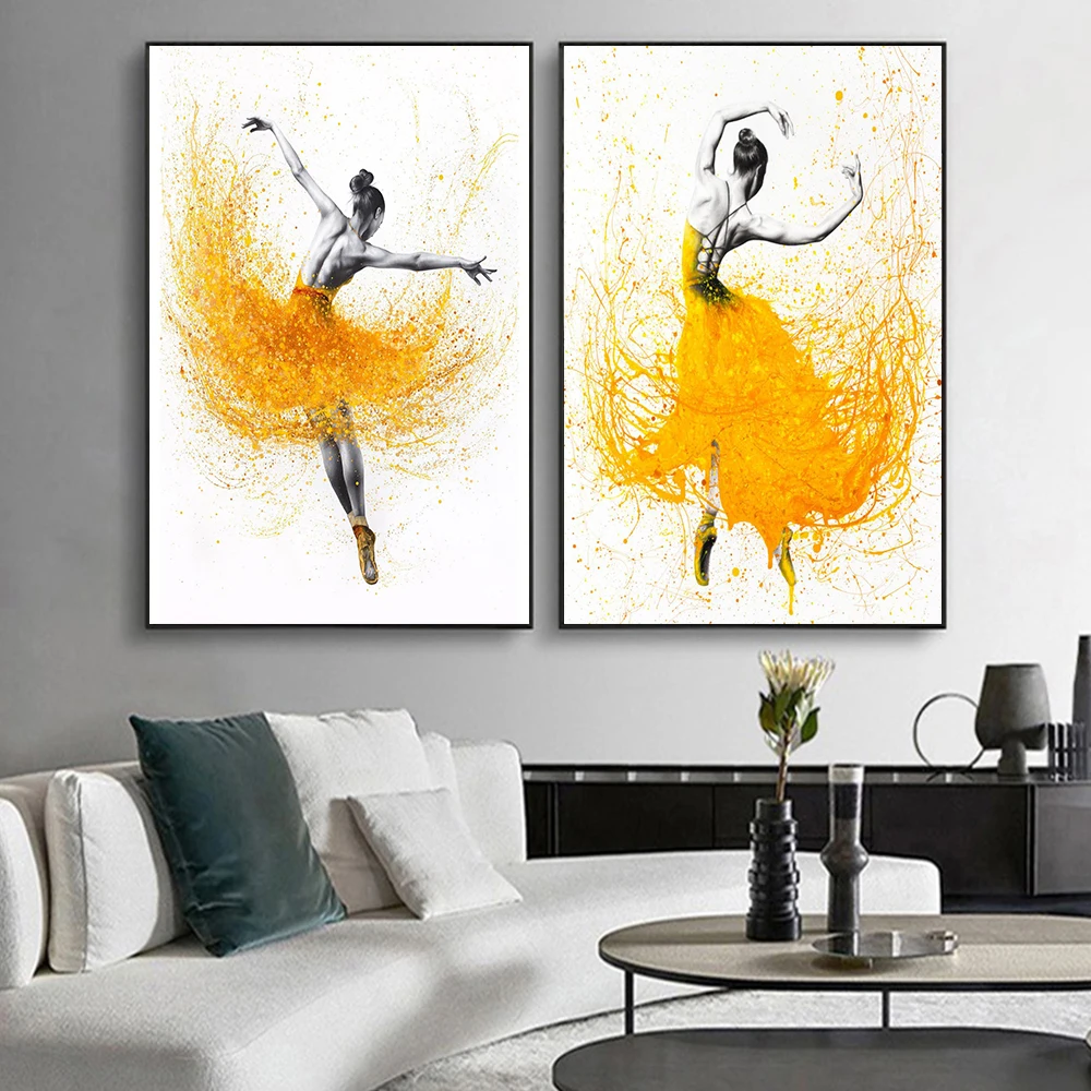 

Abstract Ballerina Colorful Skirt Canvas Paintings on the Wall Art Posters and Prints Modern Graffiti Pictures Home Wall Decor