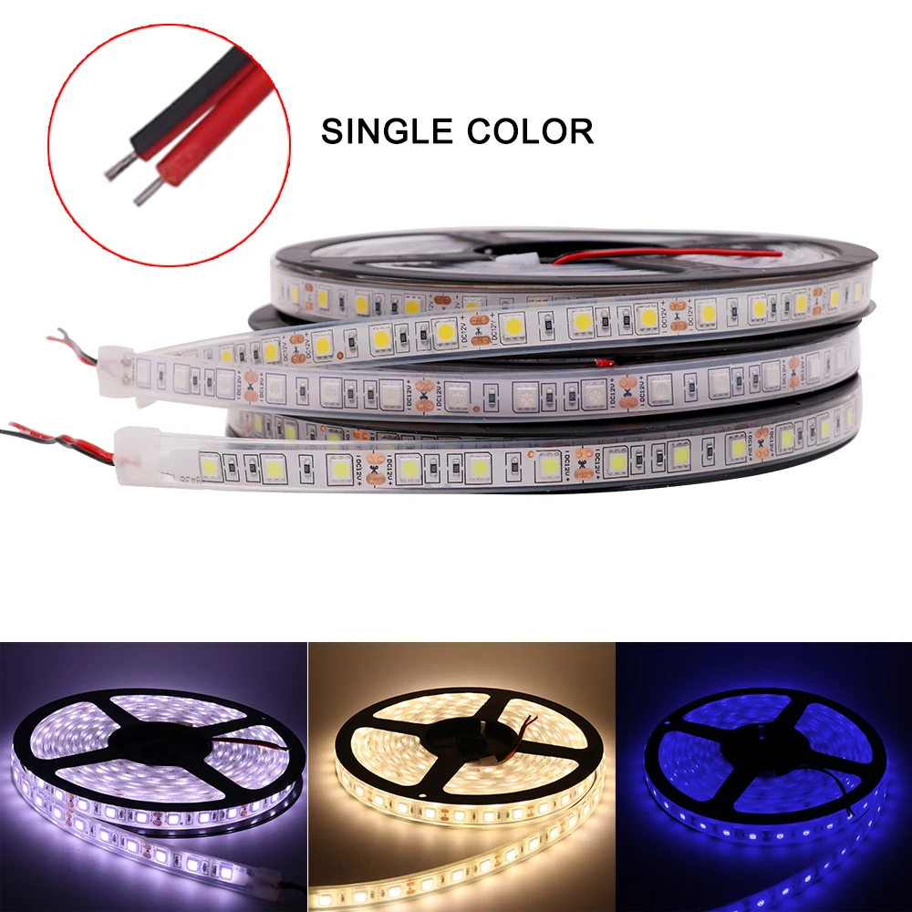 Светодиодная лента 5 м/лот 12 в пост. Тока 5050 SMD 60 светодиодов/м IP67
