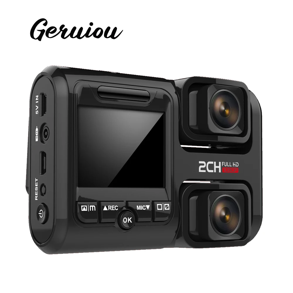 Оригинал GERUIOU 4K Dash Cam Встроенный WI FI GPS G сенсор Парковка Мониторинг Loop Запись