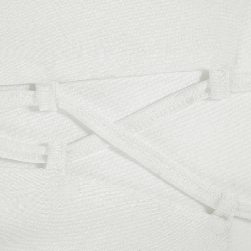 

Sexy Irregular Halter Backless Crop Top Sleeveless Back Cross Bandage Strap Solid White Women Shirt 2021 Streetwear Chic Tank