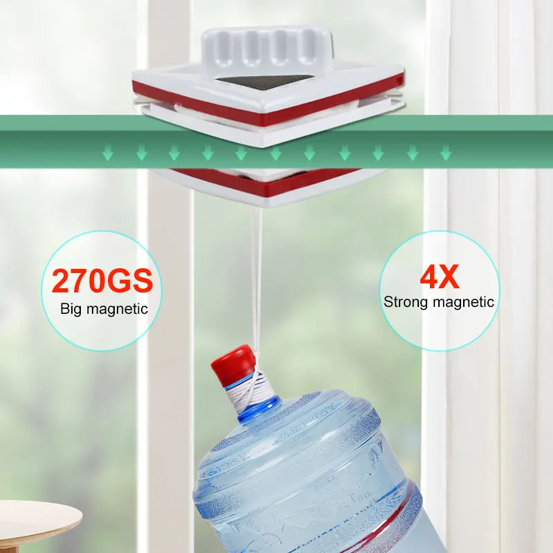 1pcs Magnetic Window Wiper Glass Cleaner Brush Tool Double Side 3-30mm For Washing Household Cleaning |