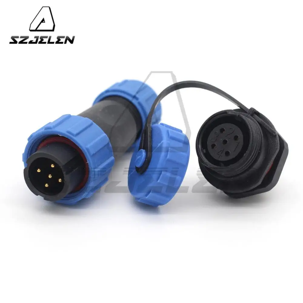 SP13 водонепроницаемый 5-контактный разъем светодиодный питания и розетка IP68