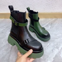 apanzu chelsea boot fashion leather boots woman shoes winter warm ankle boots for woman high quality waterproof platform boots
