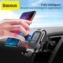 Baseus Wireless Car Charger For iPhone Xs Max Xr X Samsung S10 S9 Android Phone Charger Fast Wirless Charging Car Phone Holder