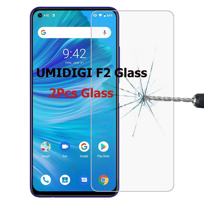 Закаленное стекло для UMIDIGI F2 F 2 шт. защита экрана от царапин ЖК пленка смартфона UMI