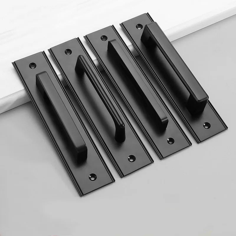 Алюминиевый сплав Черный дверные ручки для межкомнатных дверей двери в спальню