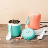 mini lunch box food container with spoon stainless steel vaccum cup soup cup insulated lunch box taza desayuno portatil for kids