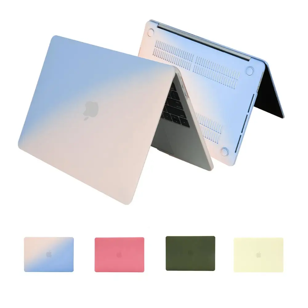 New color matte hard Laptop case for Macbook Pro retina Air 13 A1466 12 11.6 inch cover for new pro 13 A2159 touch ID A1932