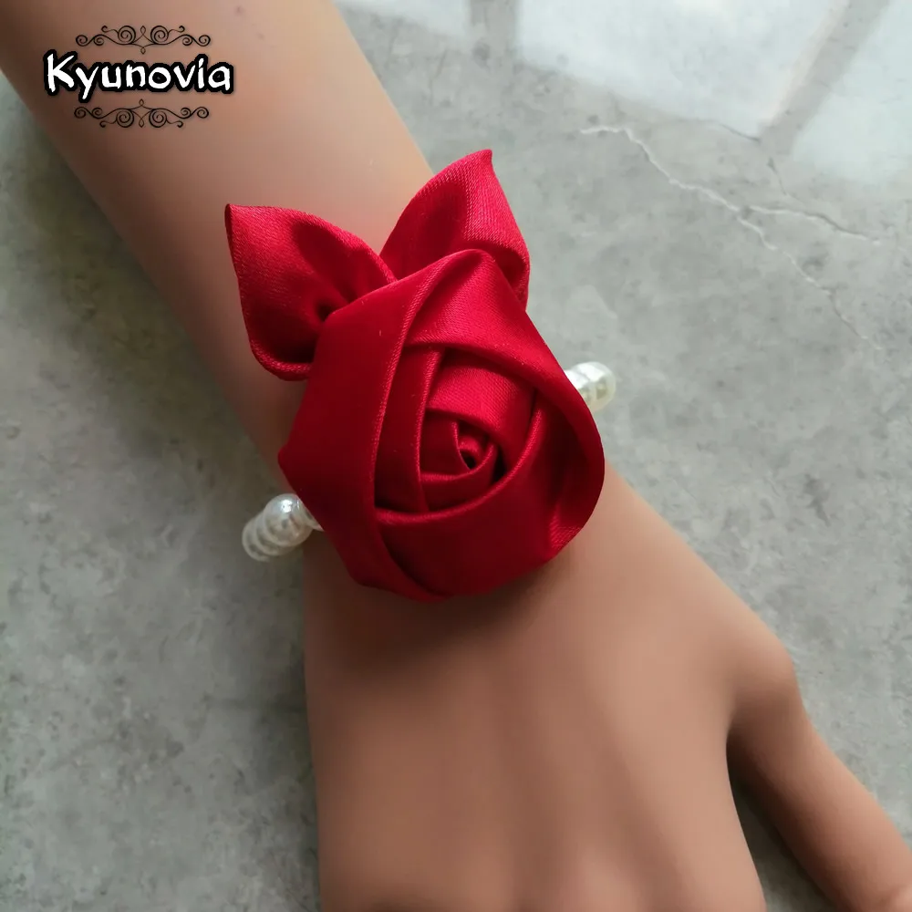 Kyunovia свадебный браслет для невесты и подружки с цветочным узором на запястье