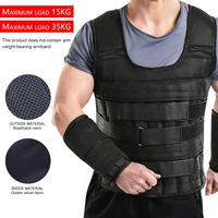 1535kg loading weight vest breathable shockproof adjustable weighted vestinner empty for boxing training workout fitness