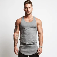 solid bodybuilding tank tops men gym workout fitness sleeveless shirt male summer cotton undershirt casual singlet vest clothes