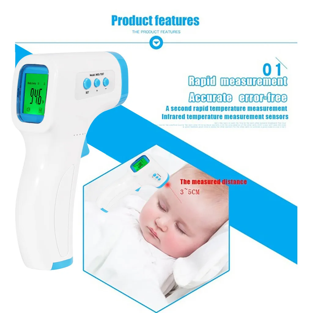 Инфракрасный термометр для обнаружения лба и взрослых детей домашний
