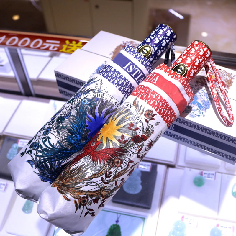 

Large Sun Umbrella Beach Luxury Parasols Automatic Umbrella Rain Women Folding UV Clear Ladies Umbrellas Windproof Gift Ideas