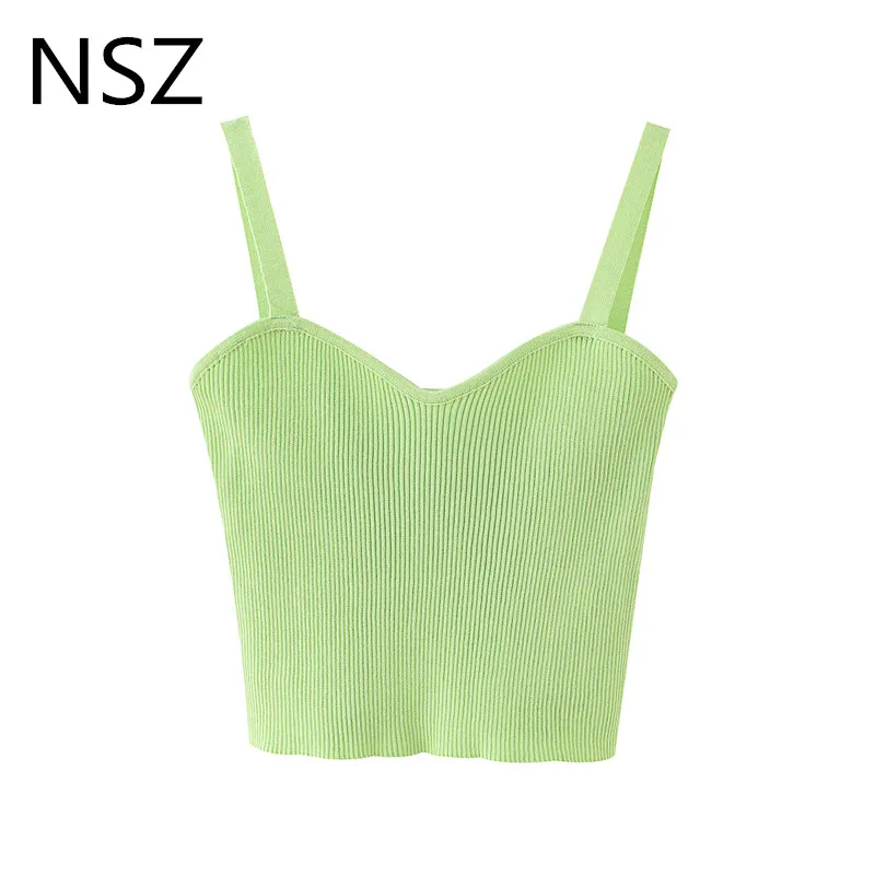 Топ женский трикотажный в рубчик без рукавов на бретелях | Женская одежда