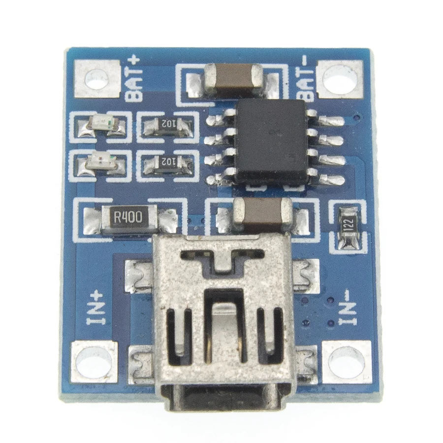 100 шт. Micro USB 5 в 1A 18650 TP4056 модуль зарядного устройства литиевой батареи зарядная