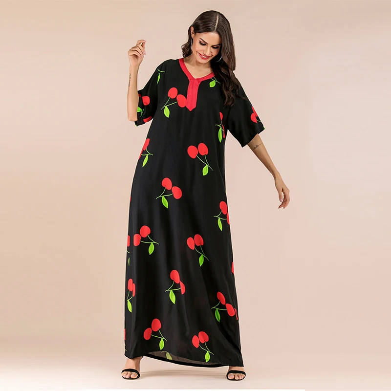 2019 последние мусульманское платье исламское Турция модный принт вышитый бант