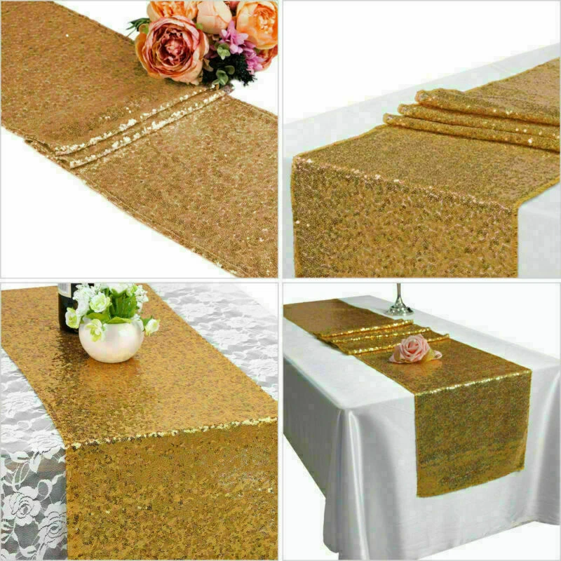

Glitter Sequin Table Table Cover Satin Tablecloth For Wedding Party Table Decor