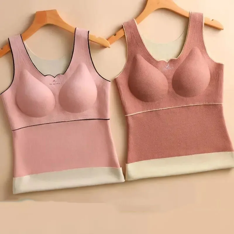 Женское осенне-зимнее термобелье 2021 бесшовное нижнее белье с вкладышами и