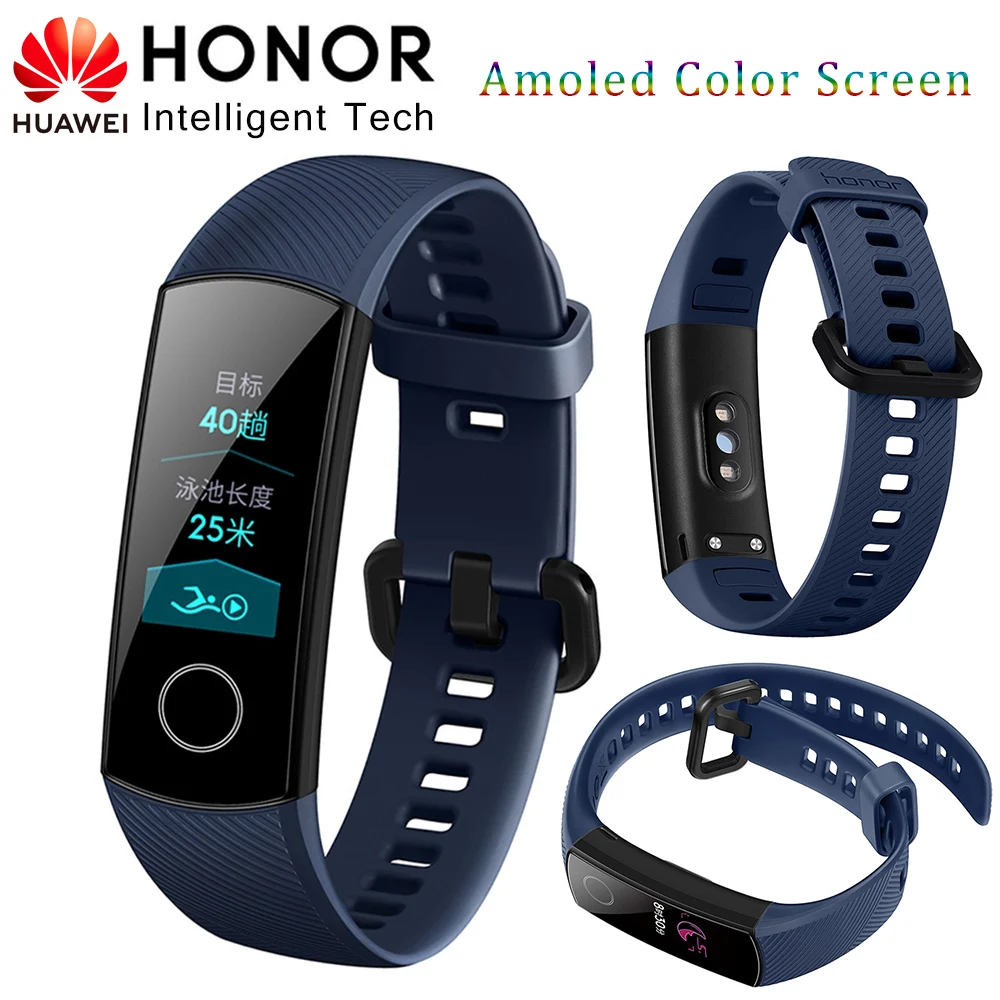 huawei Honor Band 3/4, умный Браслет Honor Band 4, фитнес-браслет, 0,91 дюймов, OLED тачпад, пульсометр, смарт-браслет