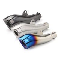 modify dolphin style universal motorcycle 51mm exhaust pipe z900 mt07 mt09 duke 125 muffler system s tube silencer dirt escape
