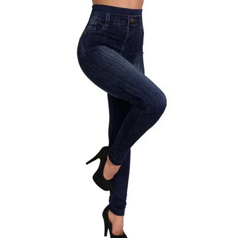 

Женские эластичные джинсы с высокой талией и множеством карманов, джинсовые брюки, колготки для повседневной носки