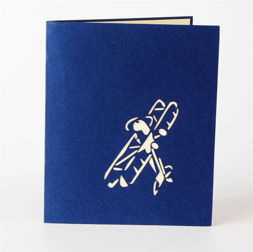 Spiritz 3D Pop Up Поздравительные открытки Почтовые самолет модель оригами для ручной