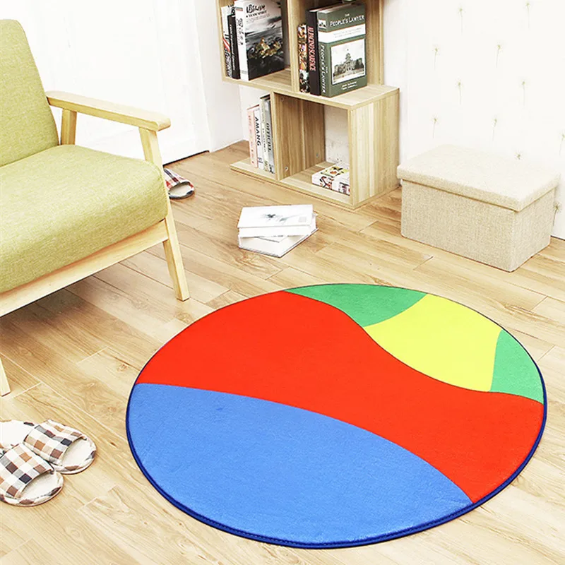 Anti-slip Polyester Ball Round Carpet Computer Chair Pad Football Basketball Living Room Mat Children Bedroom Rugs | Дом и сад