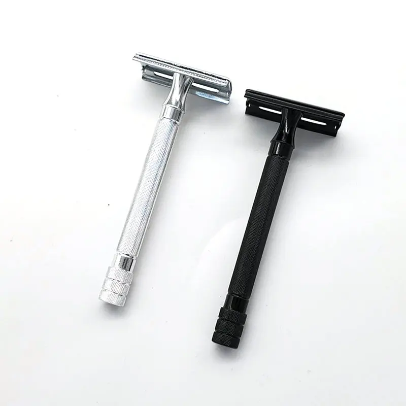 10 шт. лезвий + бритва винтажные ручные двусторонние бритвы Гламурные мужские и