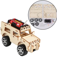 science experiment electric car assemble wooden kit educational toys for children technology model building learning brinquedos