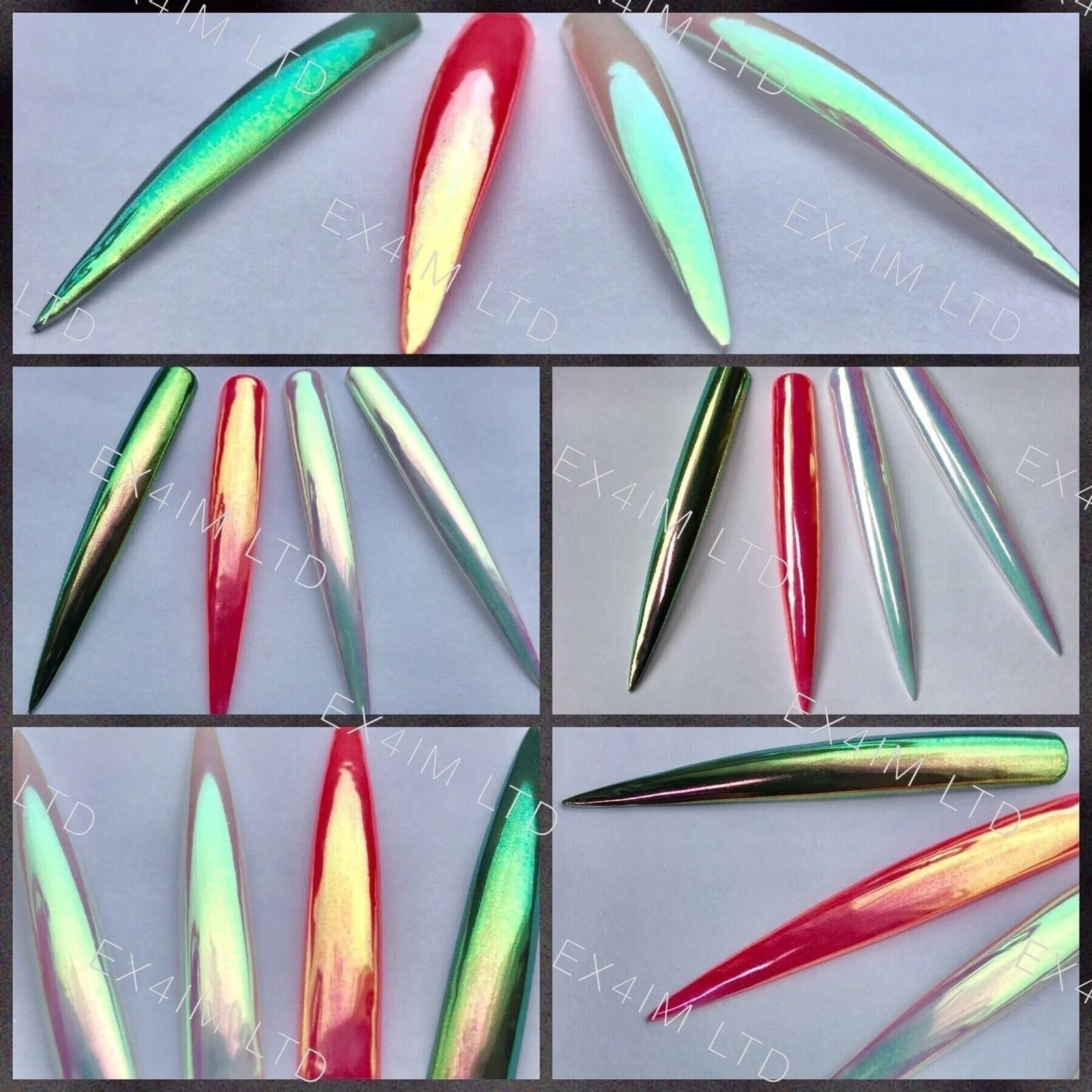 Уход за ногтями люминия кристалл Радуга хром Русалка порошок магический