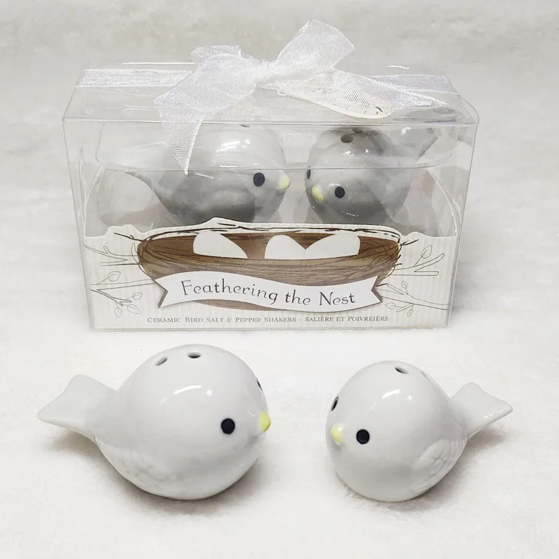 Свадебные сувениры и подарки для гостей с перьями керамическое гнездо любовные