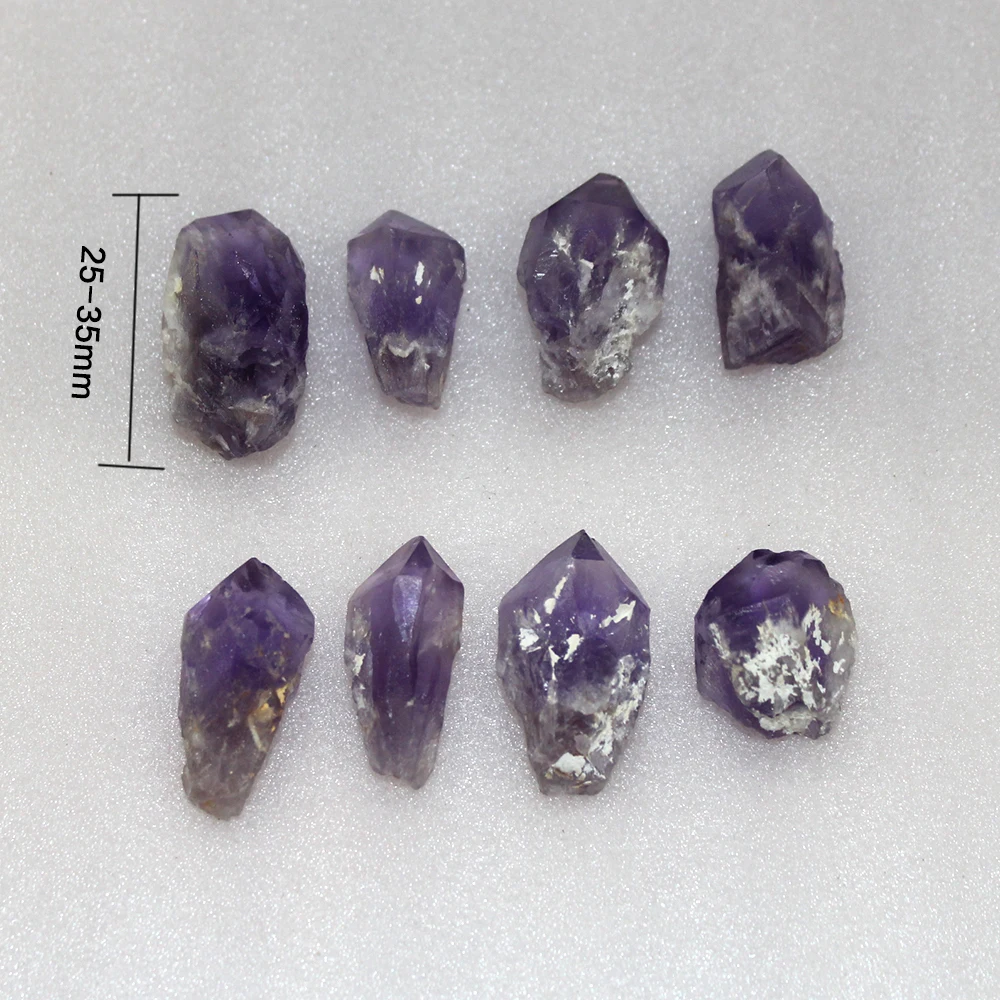 50 г/пакет натуральный аметист зуб гравий Фиолетовый Кристалл Power stick