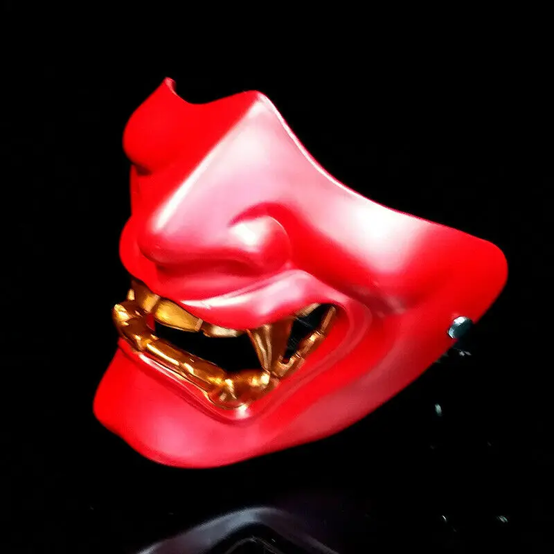 Маскарадная маска для взрослых гримаса дьявола страшного полулица вечерние