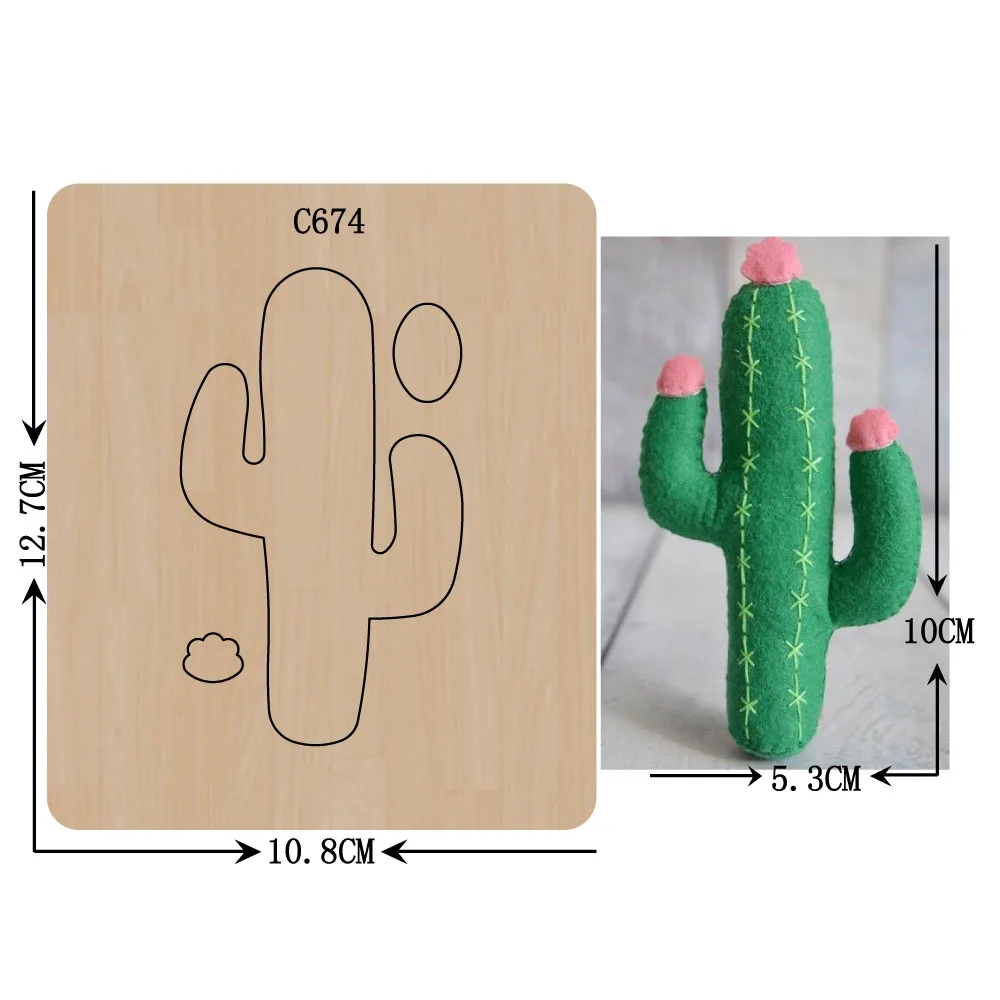 Новый деревянный штамп в виде кактуса для скрапбукинга искусственные штампы