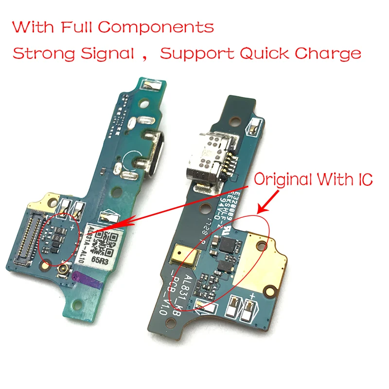 

Original USB Charging Port Connector Dock Flex Cable With Mic Microphone Replacement Part Compatible For Huawei Y6 2017 MYA-L41