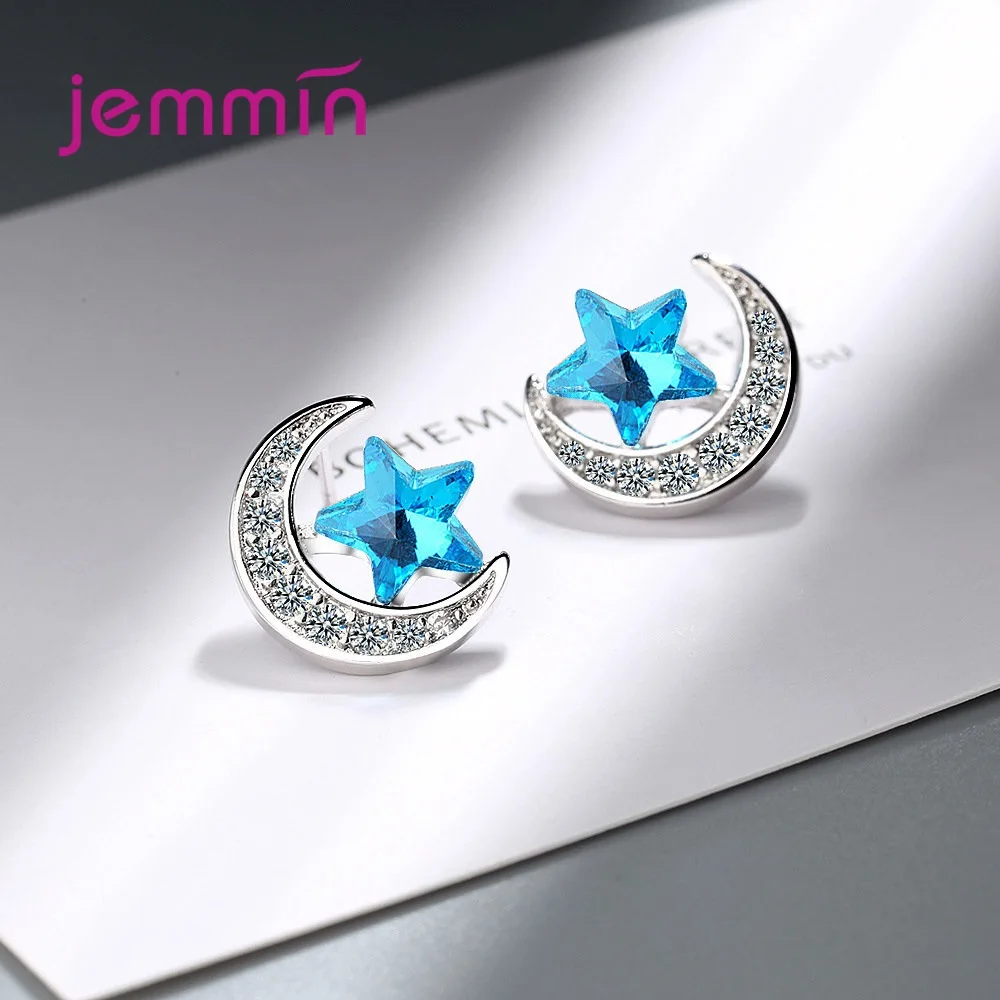 Для женщин из 925 стерлингового серебра корейские сережки-шпильки пробы с