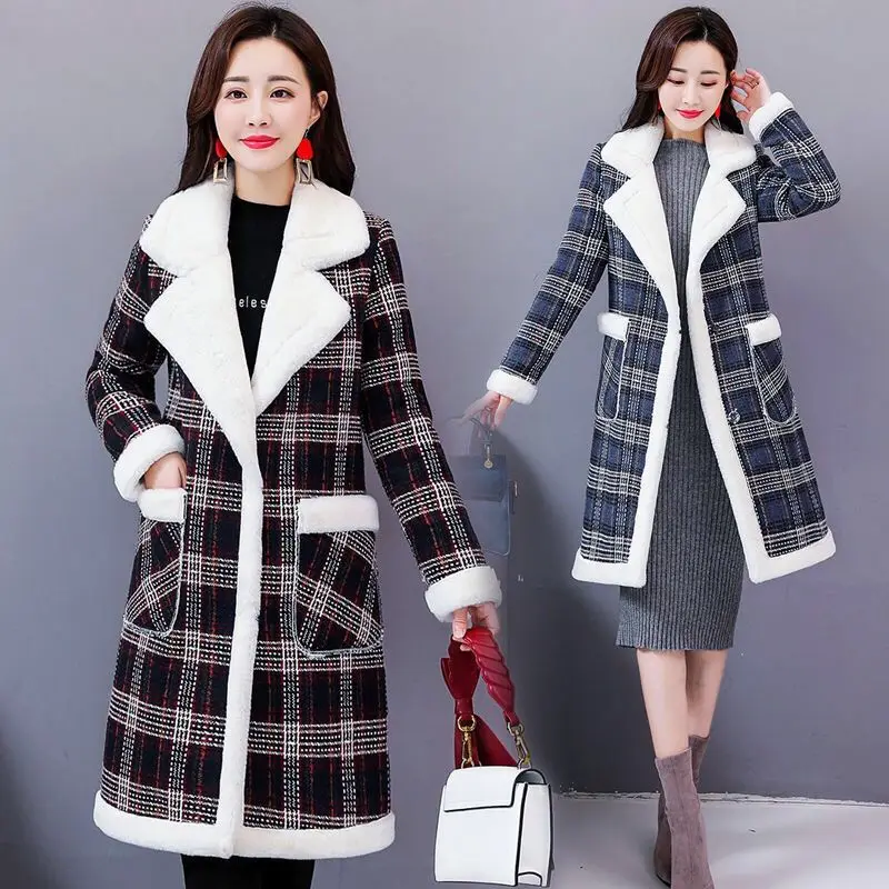 

2019 Winter Jacket women Plus Size Womens Parkas Thicken Outerwear solid collar Coats Female Warm fur lining Jackets basic tops