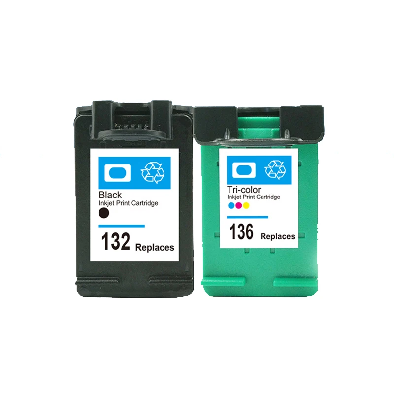 Картридж чернильный JH 132 136 совместимый с hp для принтера HP Photosmart 2573 C3183 1513 Officejet 6213