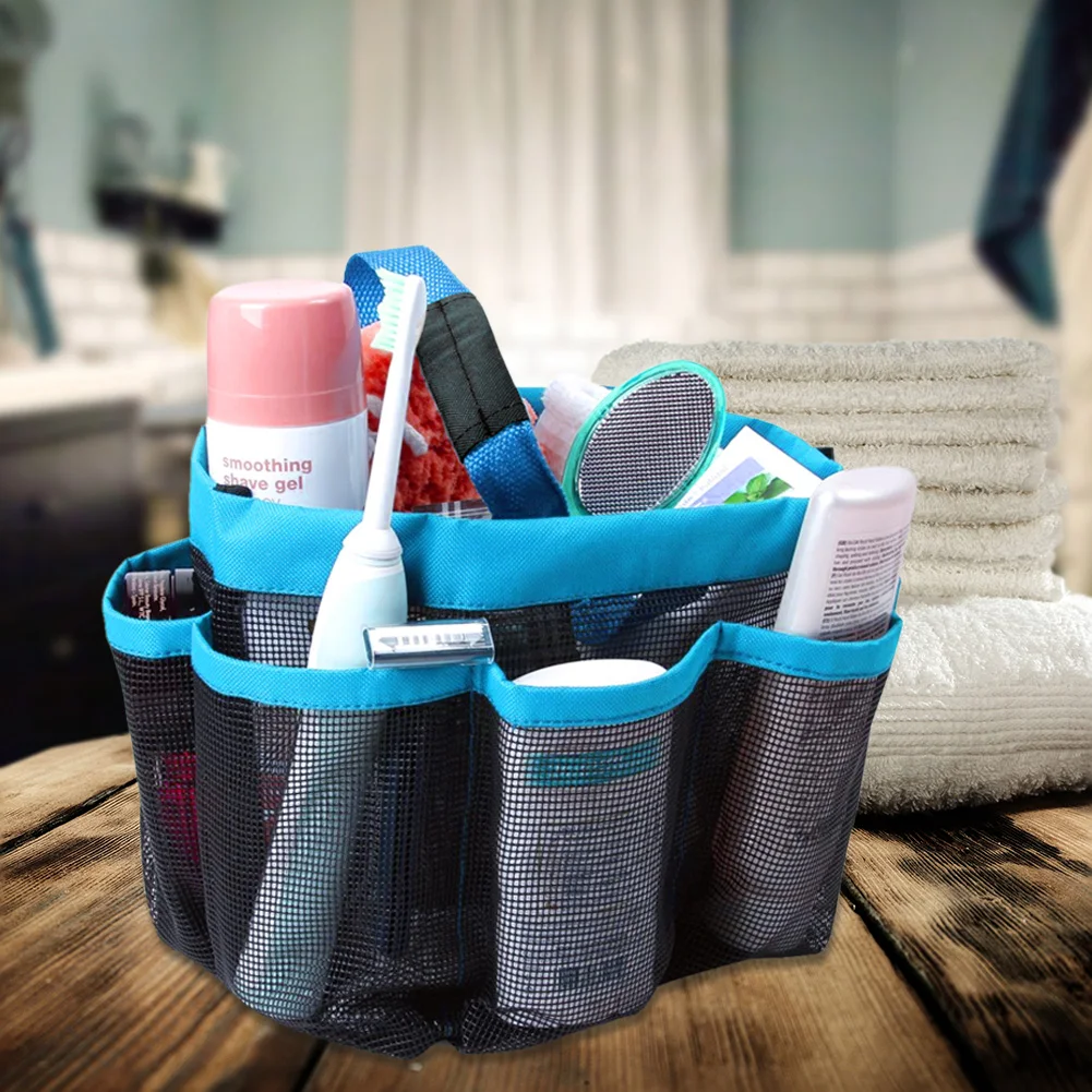 Сетчатая Сумка для душа сумка мытья сухая и влажная Сумочка с разделением