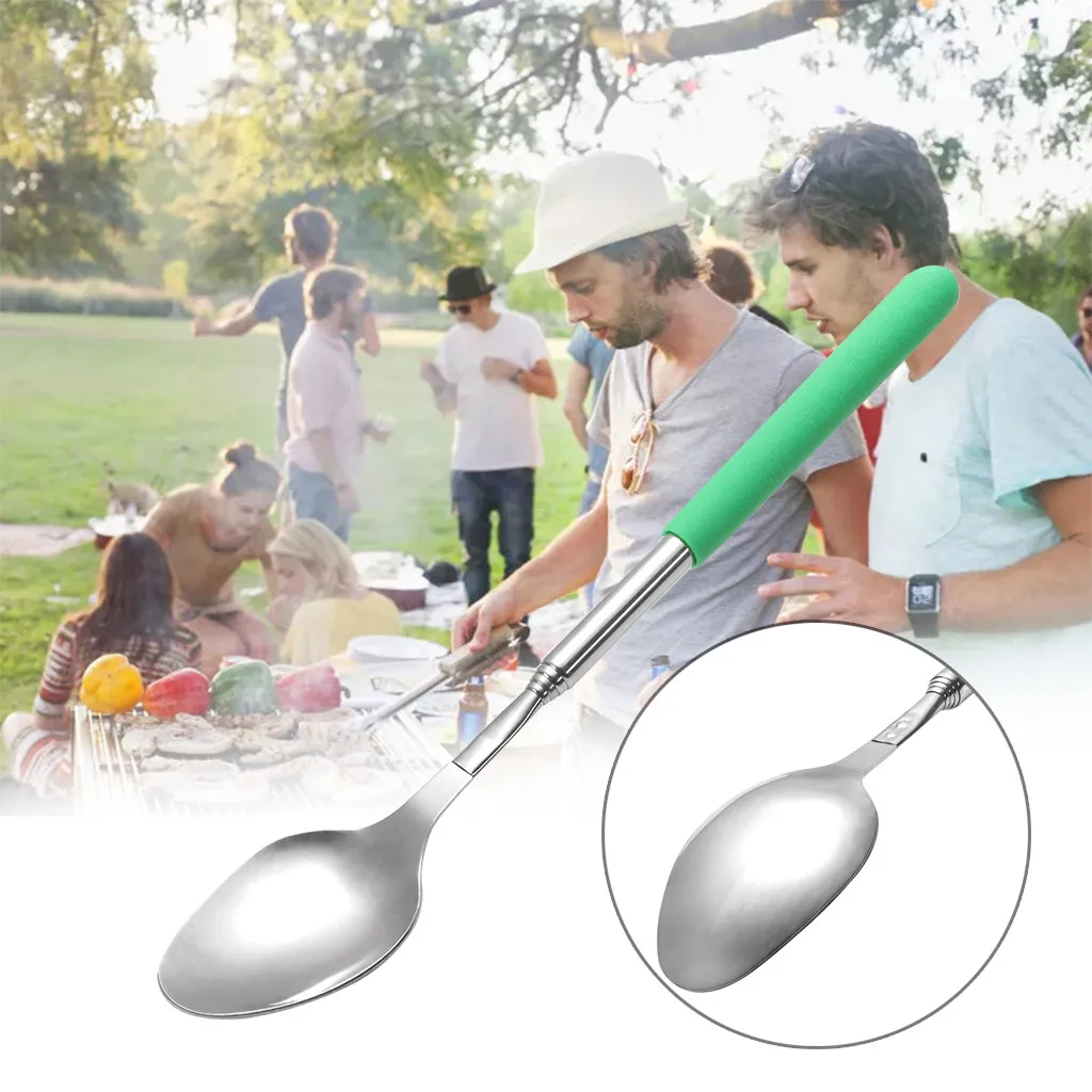 Забавная ложка удлинитель Выдвижной Телескопический Freeloader Trick Шутки