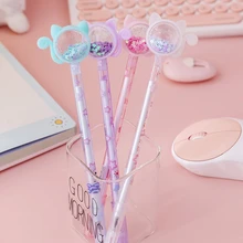1 Pcs Lytwtw's Stationery Kawaii Gel Pen School Office Supply Novel Creative Cat Glitter Recreation Cute Gel Pen